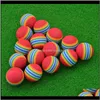 1 sztuk Ball Golf Ball Super Cute Rainbow Toy Small Dog Cat Pet Eva Zabawki Praktyka P9Til Ajr9t