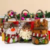 28.5 * 23cmクリスマスの装飾キャンディバッグサンタクロースエルク人形布トートバッグ装飾品の装飾
