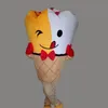 Halloween-ijsmascotte kostuum hoge kwaliteit aanpassen cartoon pluche anime thema karakter volwassen grootte kerst carnaval jurk pakken