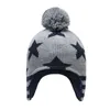 Przylot zima 2-częściowy berbeć berbeć gwiazdy Pompon dzianiny kapelusz z rękawicami zestawy 210528