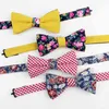 Regalo di lusso Double Side Self Bow Tie Knot 100% cotone floreale solido uomo farfalla festa accessorio quotidiano città campagna tema