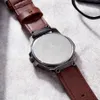 Montres mécaniques automatiques de luxe pour hommes montre-bracelet sport marron noir horloge bracelet en cuir étanche relogios masculino