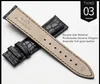 Zespół Zespołów 20mm 22mm 22mm Krokodyl Oryginalny Zespół Skórzany Aligator Pełny Ziarna Watchband Black Brown Wrist Wymień pasek