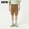 IEFBの紳士服夏の韓国の傾向の原因スーツショーツシンプルな底巾着デザインショーツ弾性ウエスト9Y5962 210524