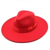 Fedora Hats Unisex большой Breim Big Simple Classic Jazz Caps Solid Color Forform Press Charking Weared мужские женские кепки