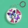 2021 Design Painted Butterfly Cases for Airtag Keychain With Key Ring Transparent TPU Tracker Protective Cover support Custom Logo