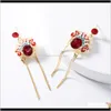 Charm Jewelry Drop Delivery 2021 Fashion Chinese Style S925 Sier Needle Creative Peking Opera Facial Makeup Phoenix Crown Bride Earrings Fash