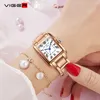 Bracciale femminile Top Square Weeps Orologio di alta qualità Mandata impermeabile Butterfly Buckle Ladies Owatch Renogio Feminino300L