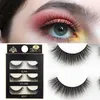 3 paires de cils de vison cils moelleux désordonnés 3D dramatiques longs faux cils naturels fournitures de maquillage en gros