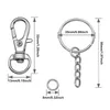 Kimter 300 -stuk Silver Swivel Snap Hooks O Key Rings met Open Jump Ring Metal Lobster Clasp Buckle Keychain voor Craft Diy Accesso4906670