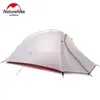Tente Naturehike 1 Personne Camping 3 Saisons Extérieures Ultralégères En Silicone Tentes Étanche 3000+ 1.15Kg Et Abris