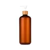 Storage Bottles & Jars Empty 120ml 250ml 500ml Lotion Pump Bottle PET Frosted Bright Amber Cosmetic Refillable Shampoo Shower Gel 266f