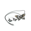 1Set Fashion Black Butterfly Murano Glass Halsband Örhängen Set Pakepip Presentförpackning