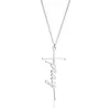 Priez Croix Religion Pendentif Collier Filles Femmes Lettre Sautoirs Déclaration Carte Bijoux Cadeau Argent Or Couleur