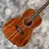 Acoustic guitar full KOA wooden OOO mold 40 inch black finger