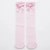 Meisjes Kant Bogen Prinses Sok Knie Hoge Sokken Solid Long Tube Footsocks Kids Leg Warmers 4 Kleuren M3653