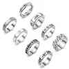 Ring Figet Spinner Rings For Women & Men Stainless Steel Rotate ly Spinning Anti Stress Accessories Jewelry Gifts2701