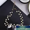 New Arrivals Hot Fashion Black Crystal Necklace Kolye Collier Simple Cross Strand Beaded Chokers Necklaces Women Jewelry