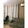 Multicolor listrado Janela de Tule Voile Cortinas para sala de estar Bedroom Japão impresso cortina pura para Cozinha Drapeas Porta cega 210712