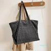 Cross Body High Capcity Cotton Fabric Bucket Bags For Women Large Shoulder Crossbody Female Shopping Casual Totes