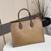 M45321最高品質ONTHEGO MM TOTE BAG M45320 GM女性デザイナーハンドバッグ大容量ショッピングバッグ271B