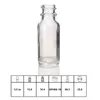 Lagringsflaskor JARS 8PCS 1/2 oz 15ml Plain Clear Glass Dropper med öga för eterisk olja E flytande arganoljor