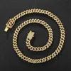 HIP HOP AAA BLING 8MM MIAMI CUBAN KETTING ICED OUT Heren Ketting Rhinestone Zirkoon Verharde Kettingen Mannen Vrouwen Sieraden