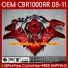 Injektionsform för Honda Body CBR1000 CBR 1000 RR CC 08-11 Bodywork 60No.3 CBR 1000RR 1000CC CBR1000RR 08 09 10 11 CBR-1000 2008 2009 2010 OEM Fairing Blue White Blk