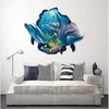 Adesivi murali Delfini 3D creativi per soggiorno Sfondo Poster Decalcomanie Camere per bambini Accessori per la decorazione della casa