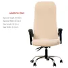 Solid Office Chair Covers Anti-sporco Stretch Spandex Coprisedile per computer Fodere rimovibili per s 211116