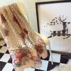 2021 famous designer ms xin design gift scarf high quality 100% silk scarf size 180x90cm