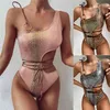 Sexy Hollow Maillots de bain Femmes Skinny Beach Maillot de bain Monokini Stroj Kapielowy Traje de Bano Mujer Trikini Badpak 210702