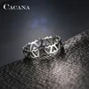Stainless Steel Rings Sweet Lovely Exquisite Hollow Heart Shape Beautiful Pattern Fashion for Women Girls Jewelry Gifts