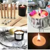 Smart Electric Toothborste 50PCS Wood Candle Wicks Natural Wick med järn Ställ miljö för att göra och DIY Craft Party