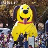 Event decoration large inflatable yellow dog,cute dog mascot animal cartoon model on sale