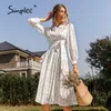 Long Puff Sleeve Flower Printed women Dress With Belt Elegant High Waist Spring Vestidos Female Floral Maxi Dresses 210706