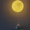 Round Moon Led Wall Lamps Nordic Creative Astronaut Children's Room Bedroom Bedside Cartoon Boy Girl Background Wall Lamp ZB0187