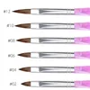 Multiple UV Gel Acrylic Nail Art Brush Tool Set Brushes for Manicure Drawing Pen Builder Flat Liner Nails Design Decoration Painting Pencil