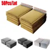 Gift Wrap 50 stks / partij Foam Envelop Self Seal Mailers Gewatteerde Enveloppen met Bubble Mailing Bag Pakketten Zwart Goud Zilver