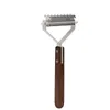 designer Pet comb untie knot unties combs Y-shaped de-floating dog rake Walnut-dog de-hair dogs2862