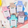 cartoon cute calculators bear korean fashion mini primary school cartoon cute bear computer korean mini portable calculator RRE10812
