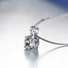 Handmade 2ct Lab Diamond Pendant Real 925 Sterling Silver Party Wedding Pendants Choker Chain Necklace For Women Fine Jewelry