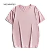 Moinwater Dames Nieuwe Solid T Shirts Kleuren 100% Katoen Casual T-shirts Dame Base Tees Vrouwelijke Streetwear Tops MT20075 Y0508