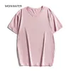 MOINWATER Frauen Neue Feste T-shirts Farben 100% Baumwolle Casual T-shirts Dame Basis Tees Weibliche Streetwear Tops MT20075 Y0508