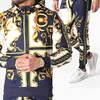 2021 New Style Two Piece Set Hoodie + Pants Men Tracksuit Sweat Suits Casual Streetwear Mens Outfits Sport Suits Tracksuit Set G1217