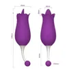 2 in1 léchage haute fréquence g-spot Rose vibrateur clitoridien Clitoris stimulateur de langue Massage du mamelon Vaginal jouets sexuels pour les femmes