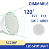 Луковицы 10 шт. Светодиодная лампа SPET GU10 MR16 E27 E14 Лампа 6W 3W 8W 220V AC12V Dimmable Spotlight Fampada Bombillas холодно теплый белый