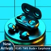 R185 TWS Mini Buds + Écouteurs Buds Plus Prise en charge des écouteurs Bluetooth LED Affichage de la puissance numérique Chargement sans fil Contrôle tactile Casque Casque de jeu de sport