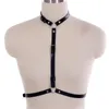 Riemen rock punk stijlvolle accessoires borst taille riemen harnas gotische handgemaakte pu lederen body bondage voor vrouwelijke mannen