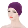 Cobertura completa Inner Hijab Caps Muçulmano Estiramento Turbante Tampa Islâmica Underscarf Bonnet Cor Sólida sob Lenço Caps Turbante Mujer